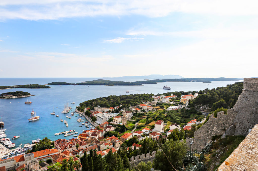 View of Hvar and the neighboring islands from the fortress. Best viewpoint in the islands and well-worth the hike up the hill!