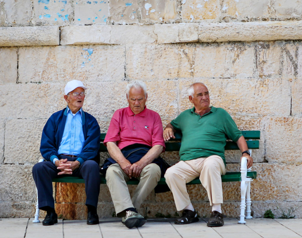 Three Old Men; one sees this sight often!